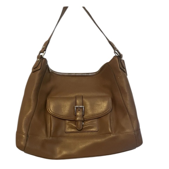 Coach Handbags - Coach Charlie Brown Leather Hobo Shoulder Handbag Front Flap Buckle Purse F29881
